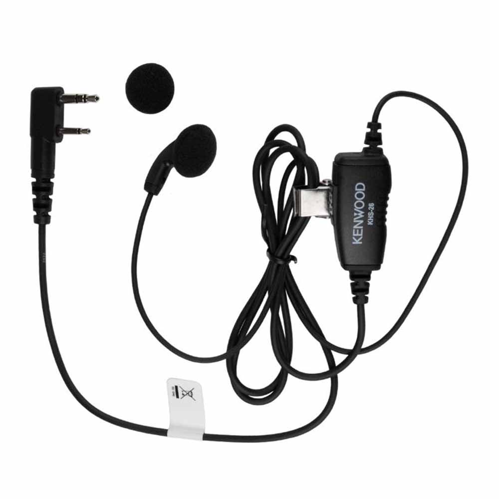 Kenwood KHS-26 Earbud Headset with Inline PTT Mic