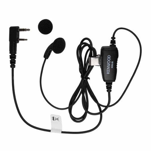 Kenwood KHS-26 Earbud Headset with Inline PTT Mic
