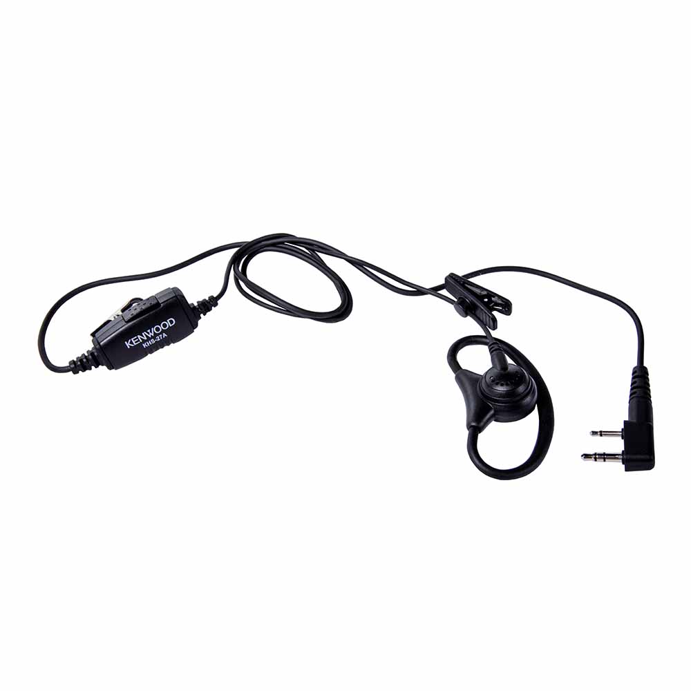 Kenwood KHS-27A D-Ring Ear Hanger Headset with In-Line PTT & Mic