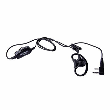 KHS-27A D-Ring Ear Hanger Headset with In-Line PTT & Mic - Kenwood